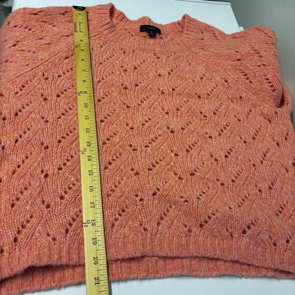 J.Crew Open Knit Pointelle Balloon Sleeve Wool Blend Sweater Women’s Size XL - Picture 13 of 13
